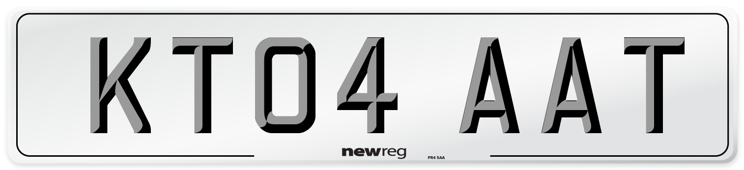 KT04 AAT Number Plate from New Reg